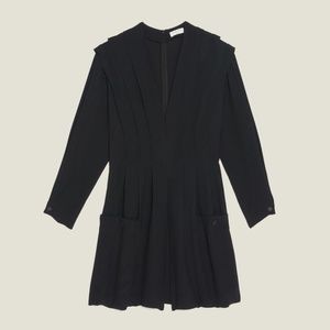 Sandro Short Flowing Dress With Pleats